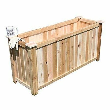 PHARMTEC Pharmtec 1548PB Tall Cedar Planter - Rectangular 1548PB